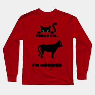 Cat feel worried Long Sleeve T-Shirt